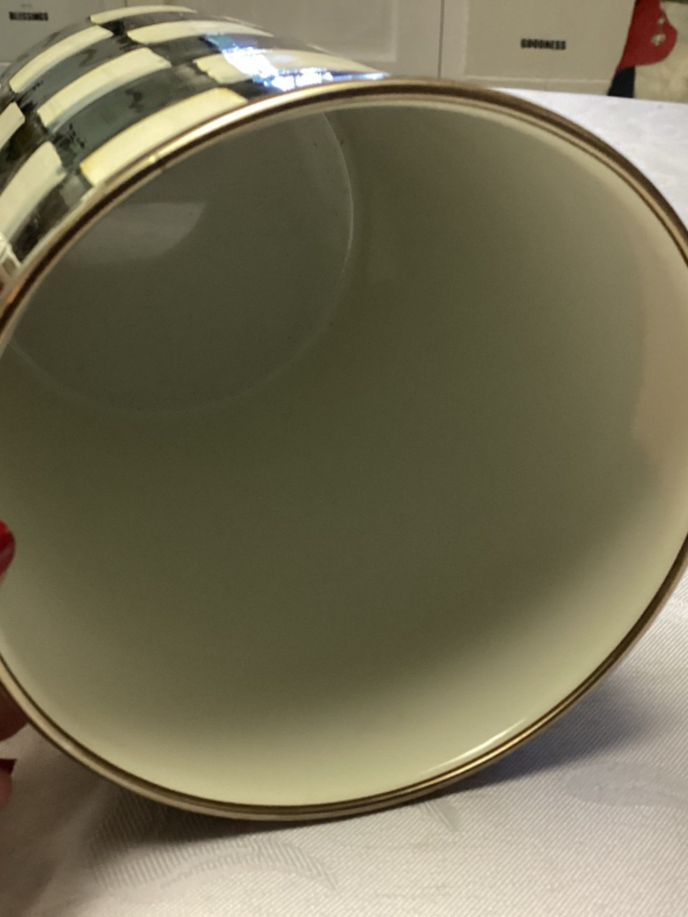 Mackenzie Child COURTLEY check cannister. New - Picture 12 of 12
